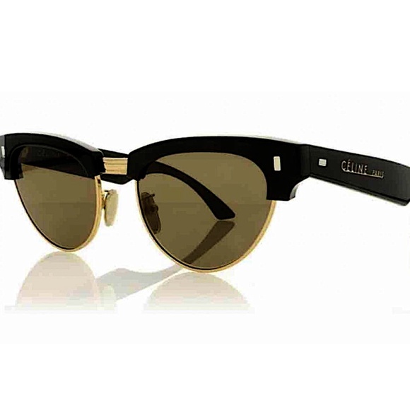 Celine CL 40059U Metal Womens Aviator Sunglasses Black 51mm - Picture 4 of 9